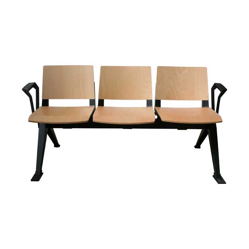 Wooden Medi-Beam Seating with Arms