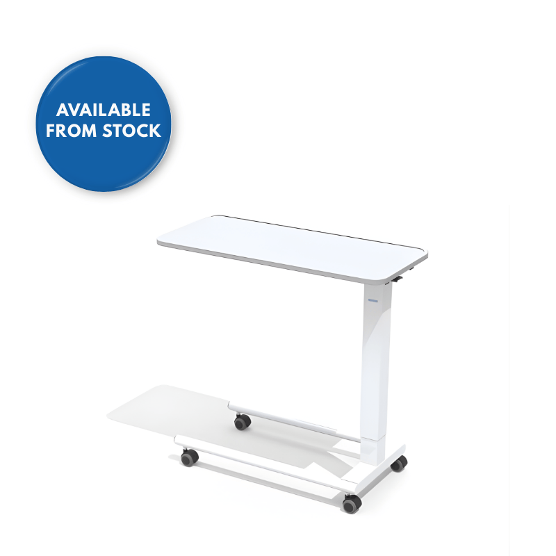 Easy Clean Overbed Table, Twin Leg with Upstand