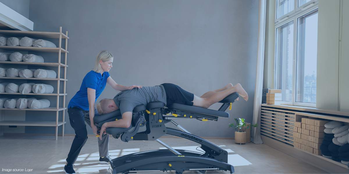 Lumbar spine mobilisation on the Manuthera 242